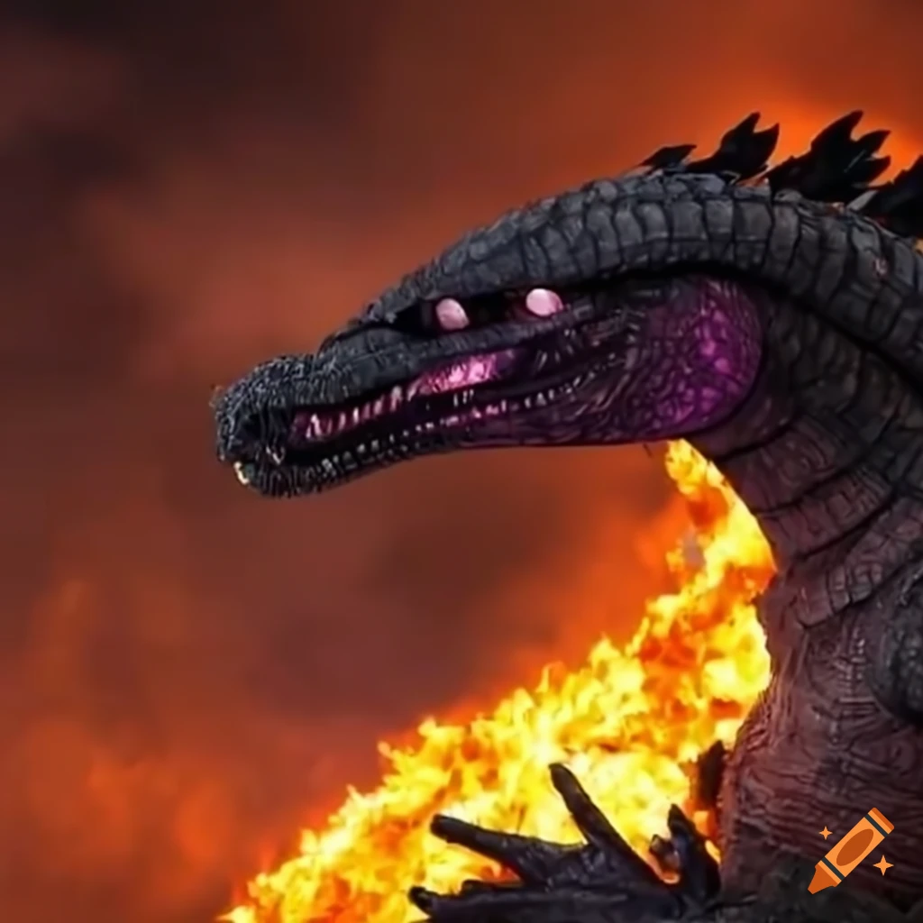 epic battle between Darkstalker and Godzilla