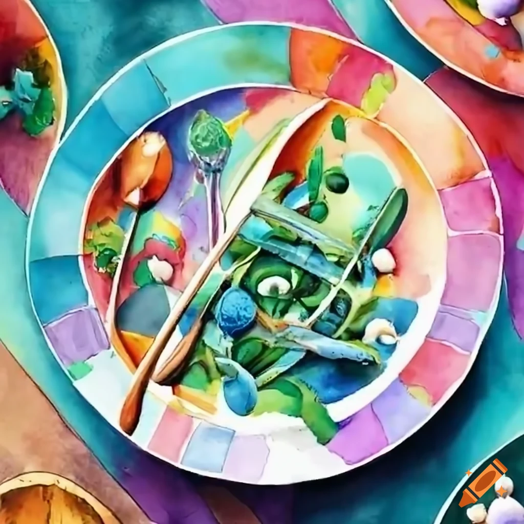 une assiette avec des couverts remplis d'un point d'interrogation