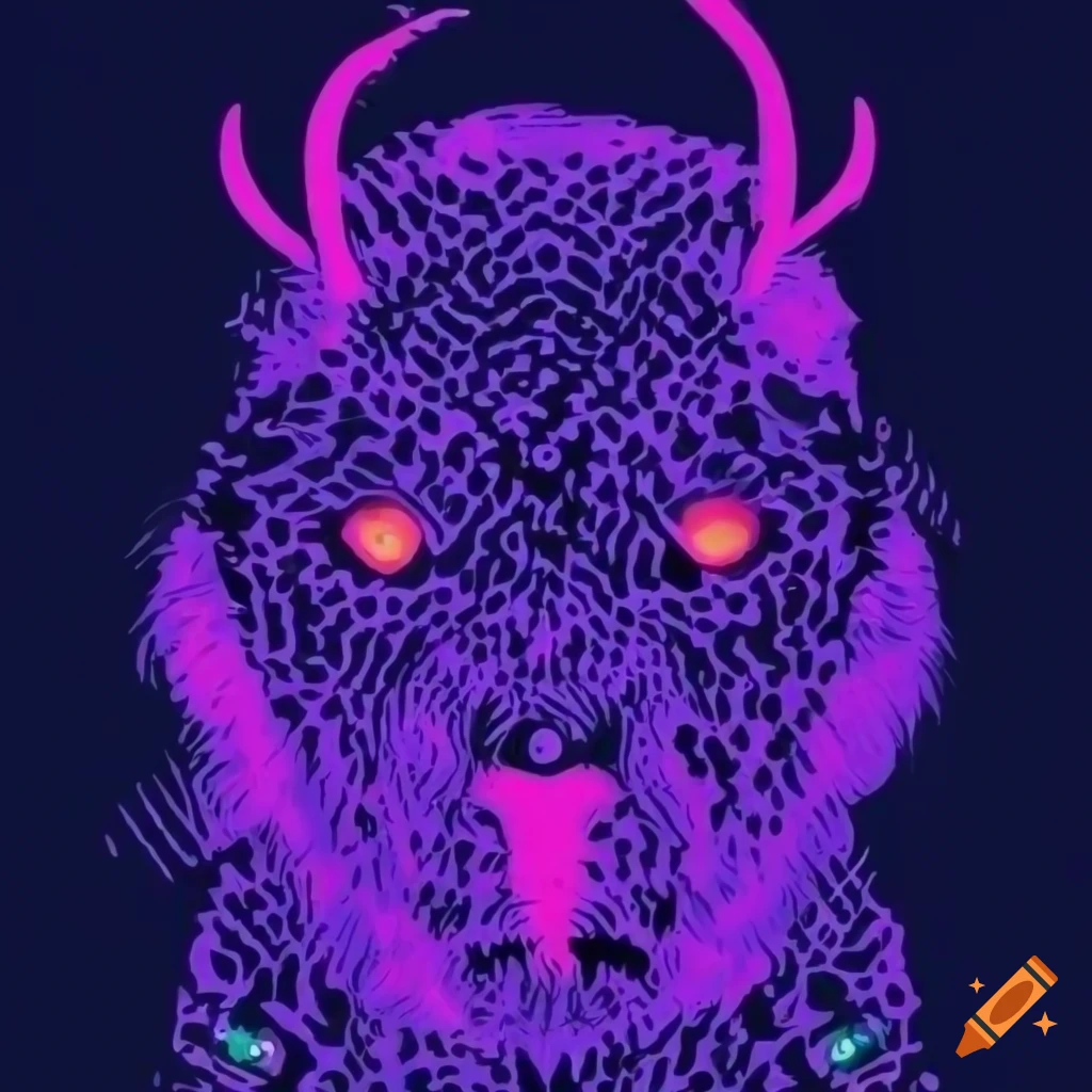 vaporwave-style-music-festival-poster-with-animal-head