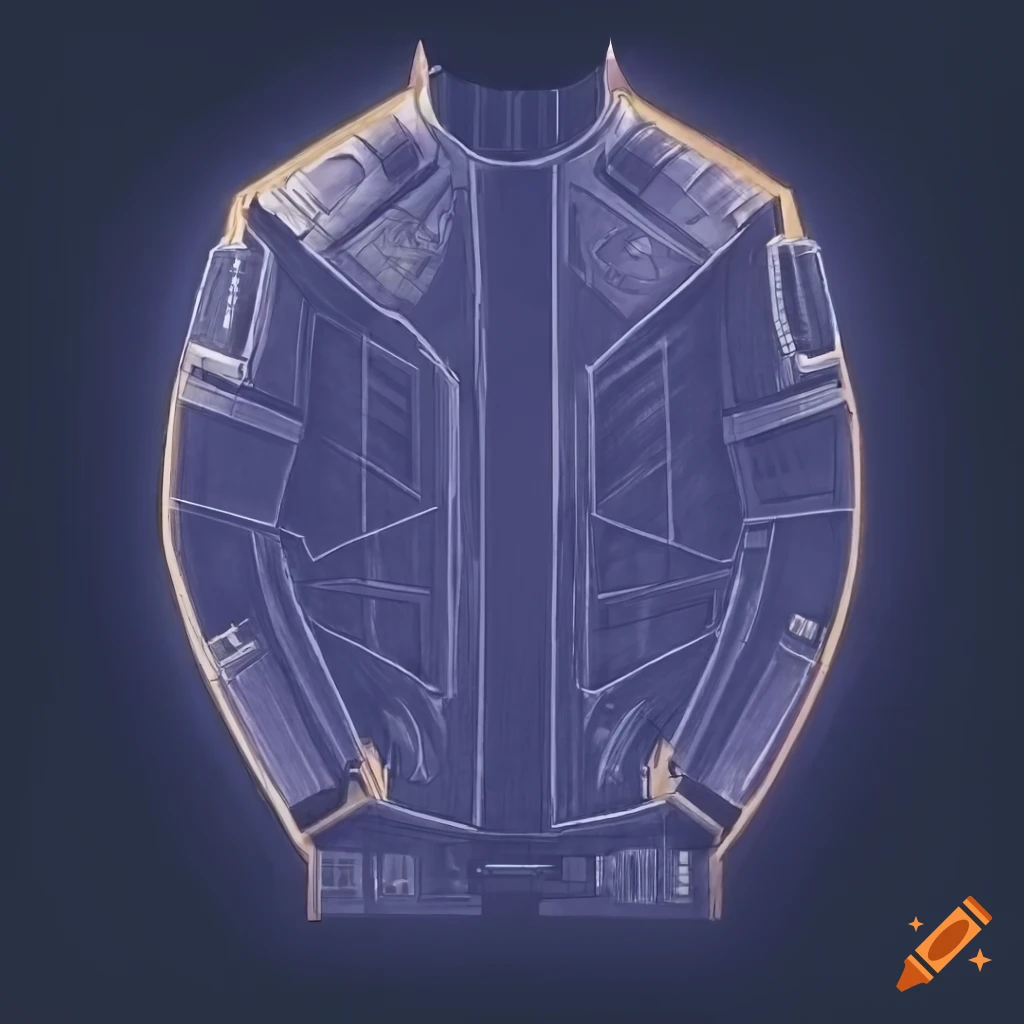 detailed blueprint schematic of Tony Stark's restraining jacket