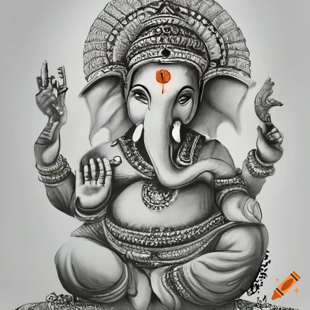 Lord Ganesha drawing 🙏(graphite and charcoal pencil) : r/drawing