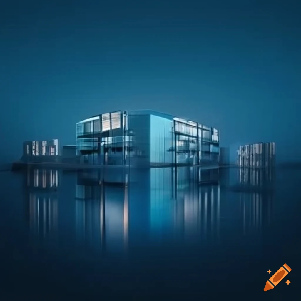 Innovative architectural concept for a commercial building on Craiyon