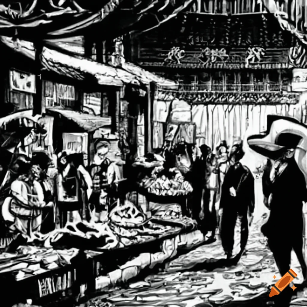 Wang Chi-Yuan | Painting of city market scene | MutualArt