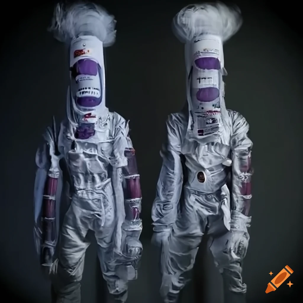 astronauts in art sketch sci fi lab