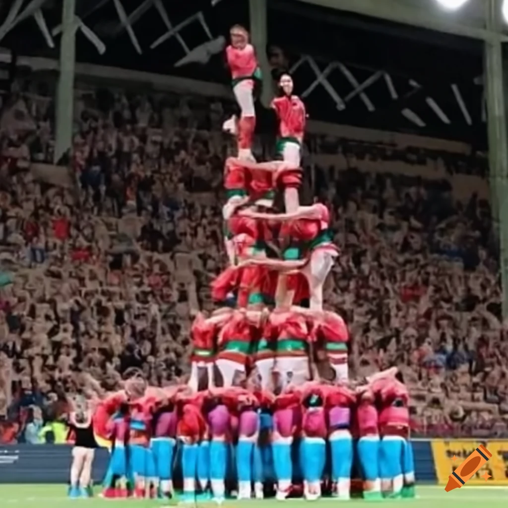 Castellers de Valls playing soccer