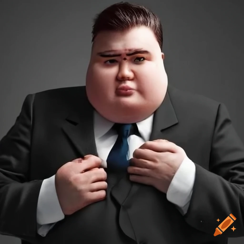 Satirical Illustration Of A Overweight Businessman On Craiyon