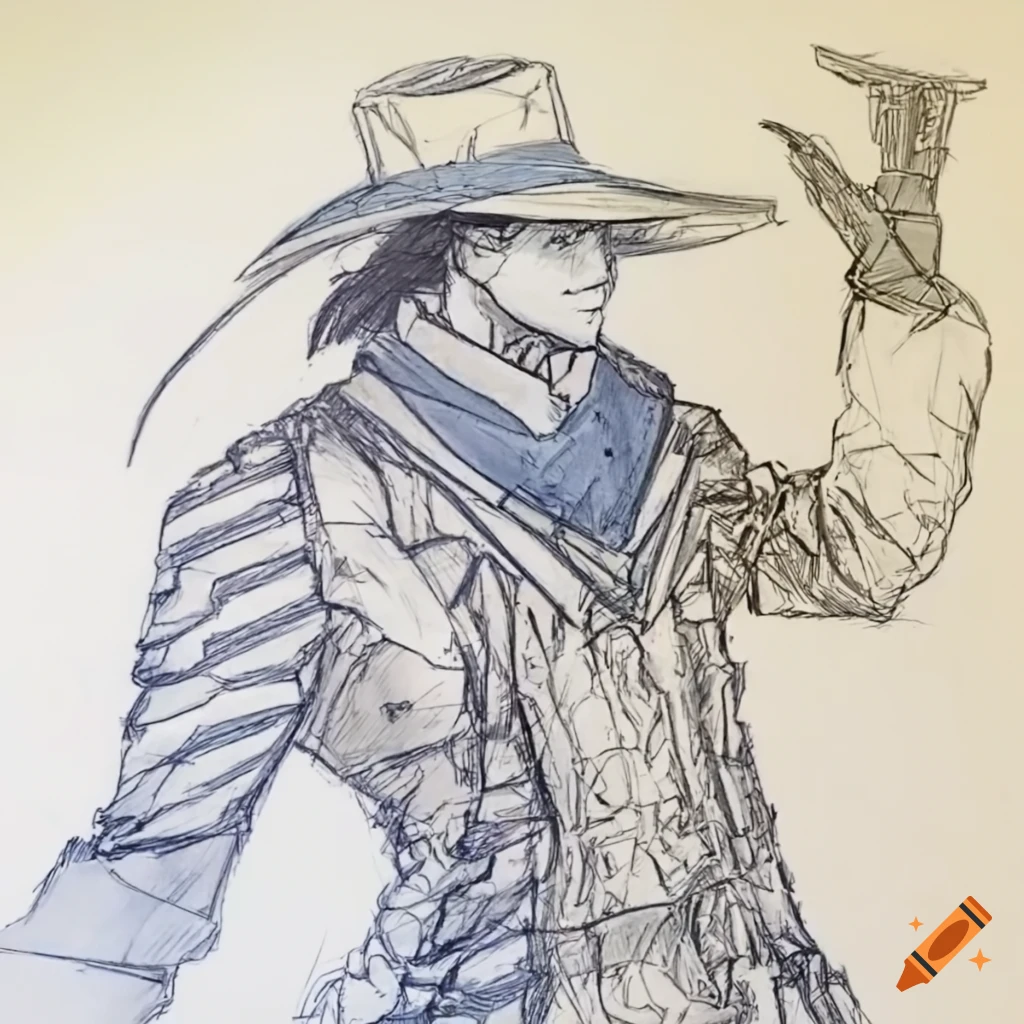 manga character, Professor Eagle, an American flag gunslinger