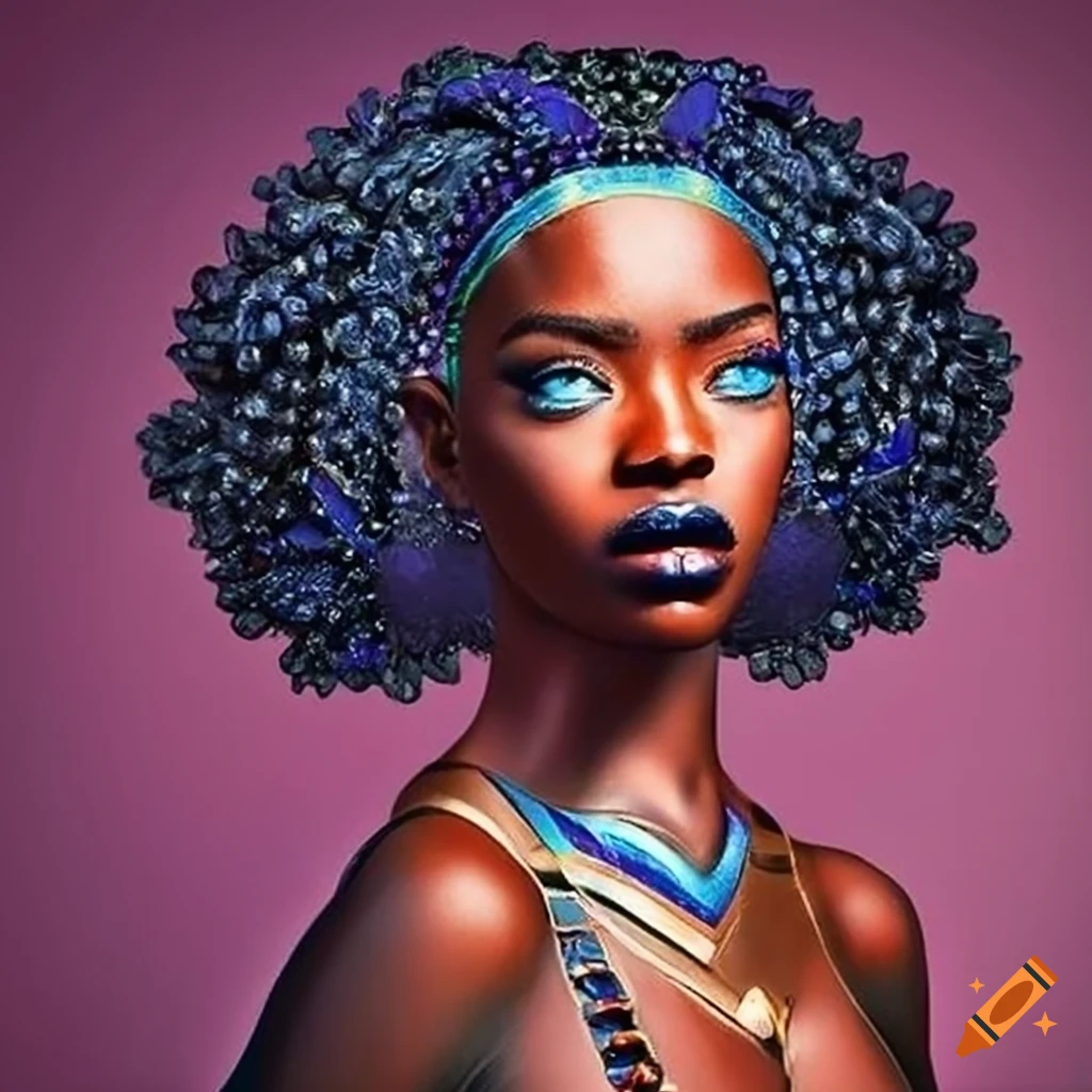 image of an empowered superhero of African descent