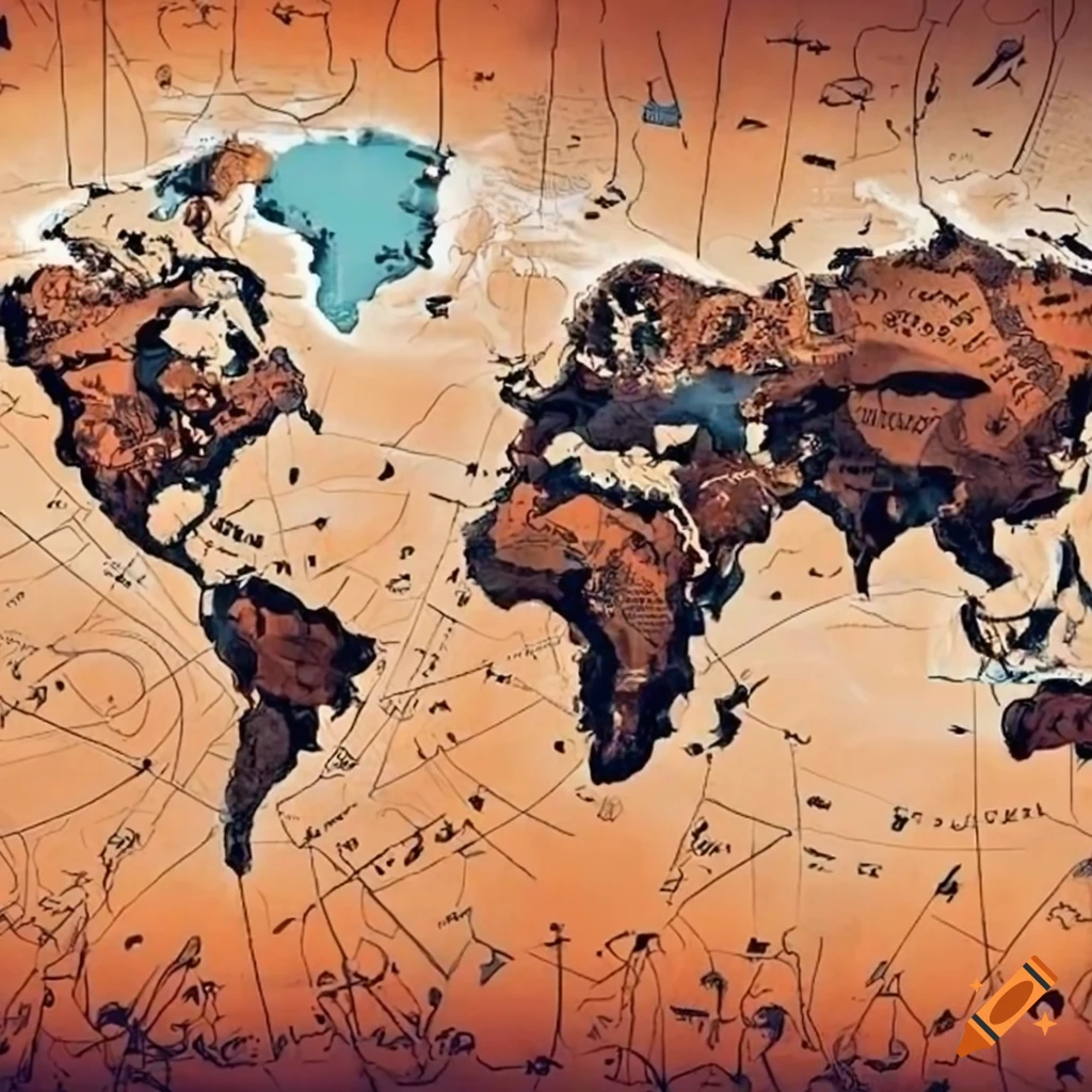 world map showing migration patterns