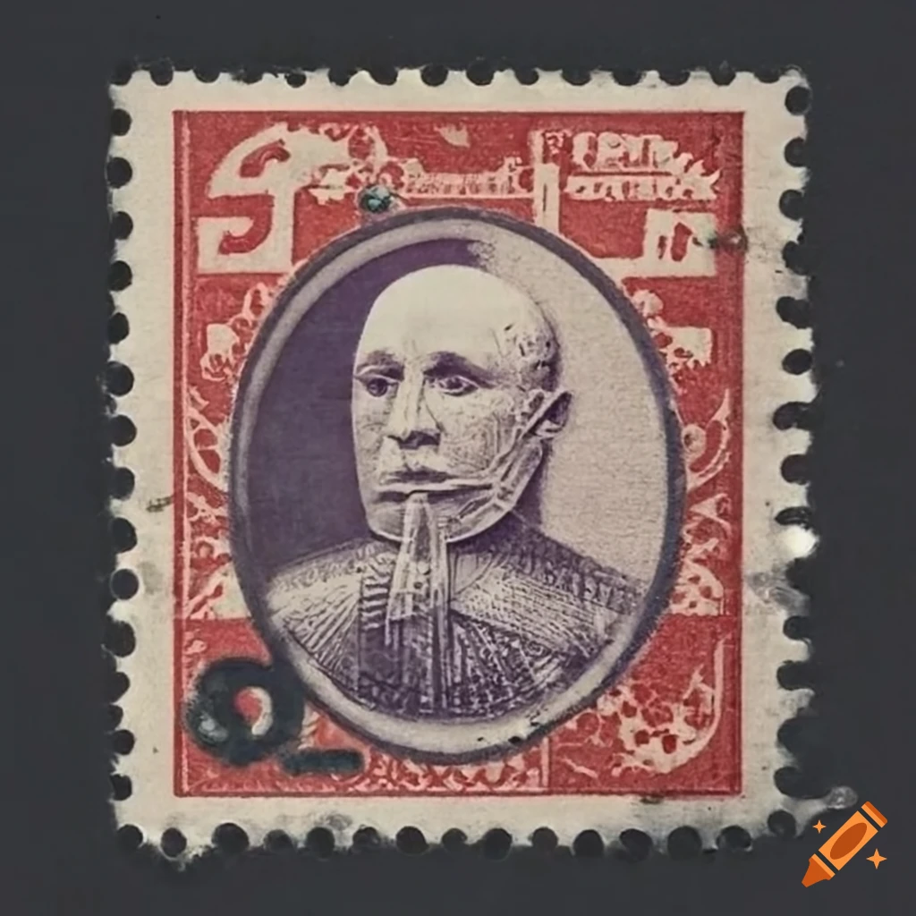 Vintage russian postage stamp on Craiyon