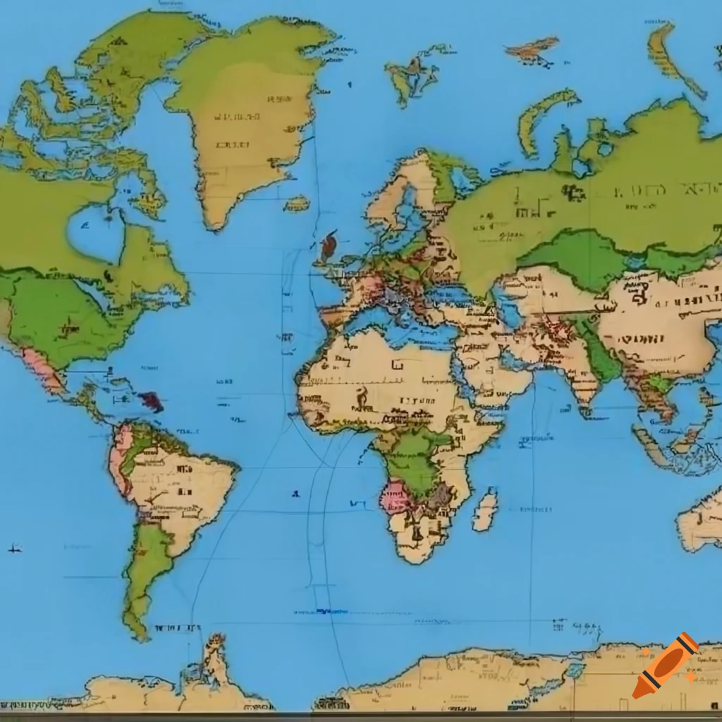 Accurate Depiction Of The World Map On Craiyon