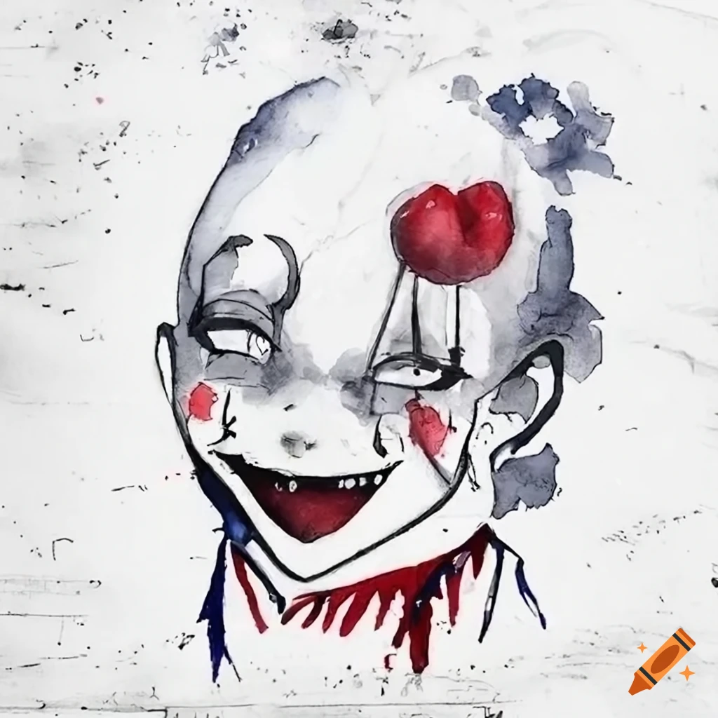 Scary Killer Clown Looking Through Window Graphic · Creative Fabrica