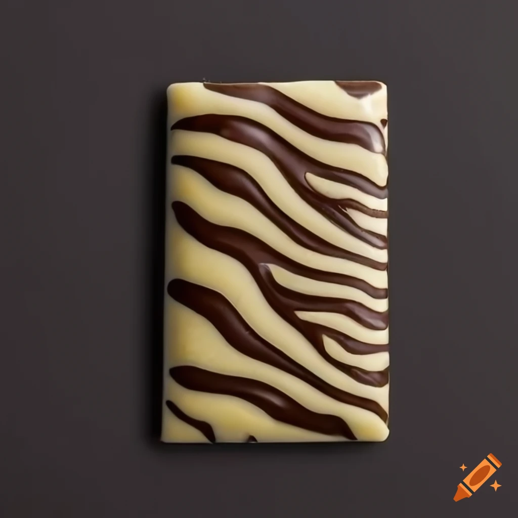 Zebra pattern chocolate bar on Craiyon