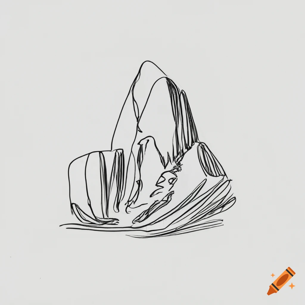 Continuous Line Drawing Of Quartz On White Paper On Craiyon