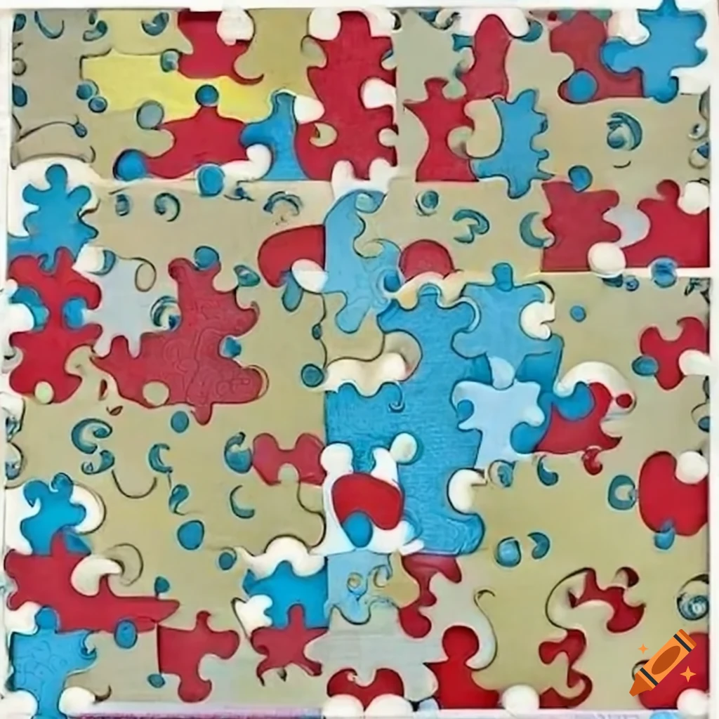 Image of intricate puzzles on Craiyon