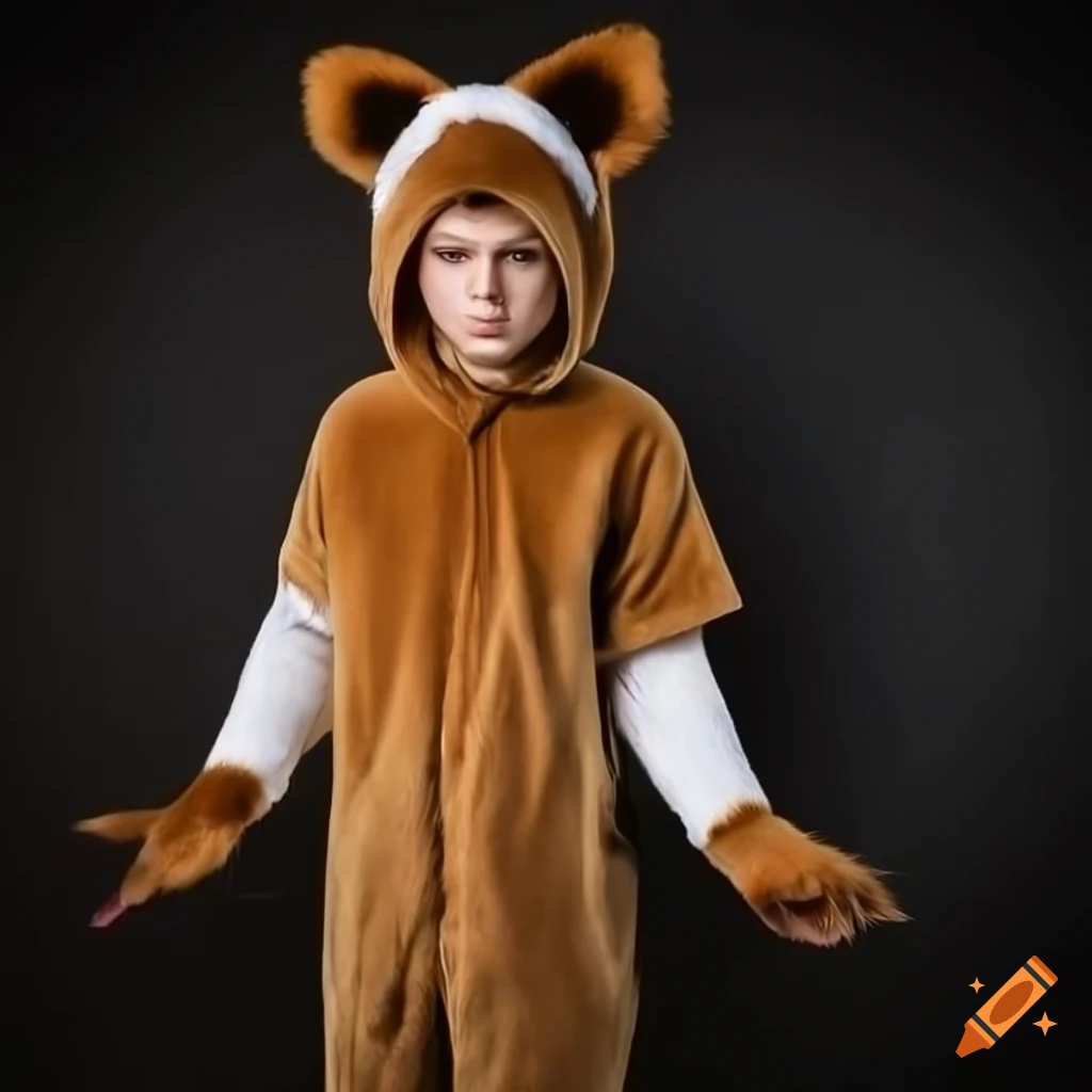 young man in a furry animal costume