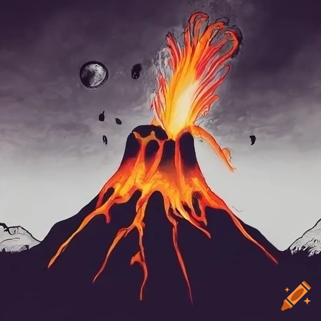 VolcanicDegassing | The first volcanic eruption to be photographed?