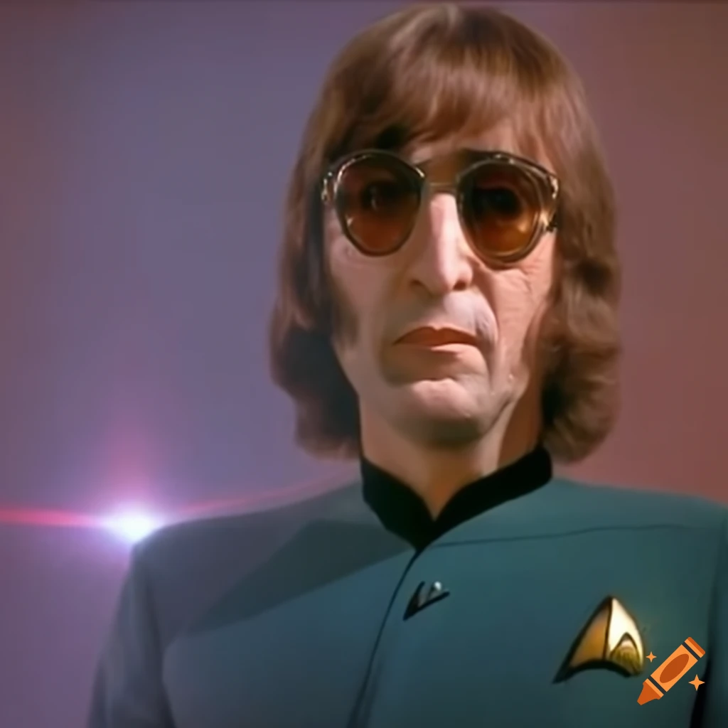 John lennon as a star trek commander on Craiyon