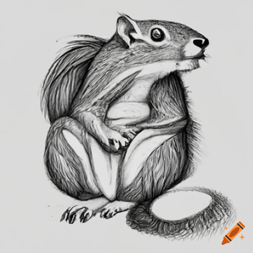 HD image of a psychedelic squirrel