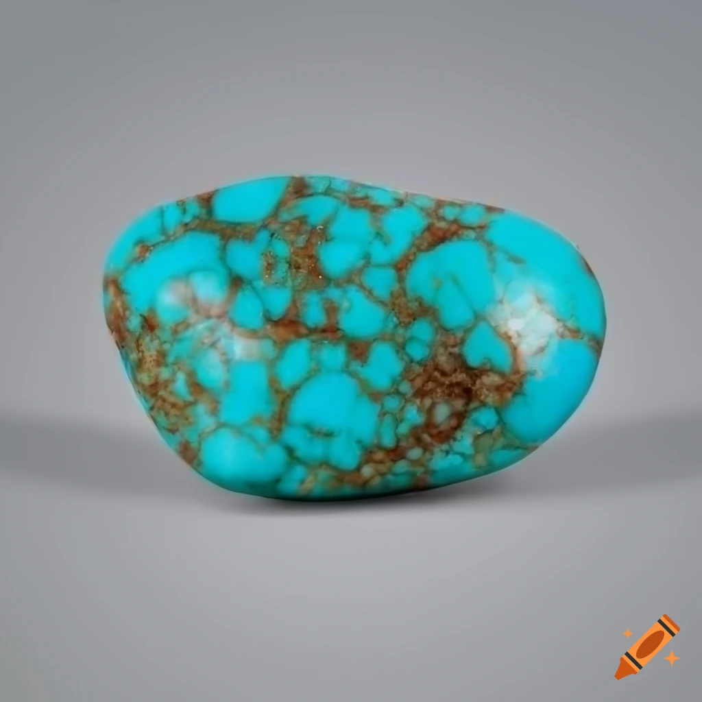 Closeup of a realistic turquoise stone on Craiyon