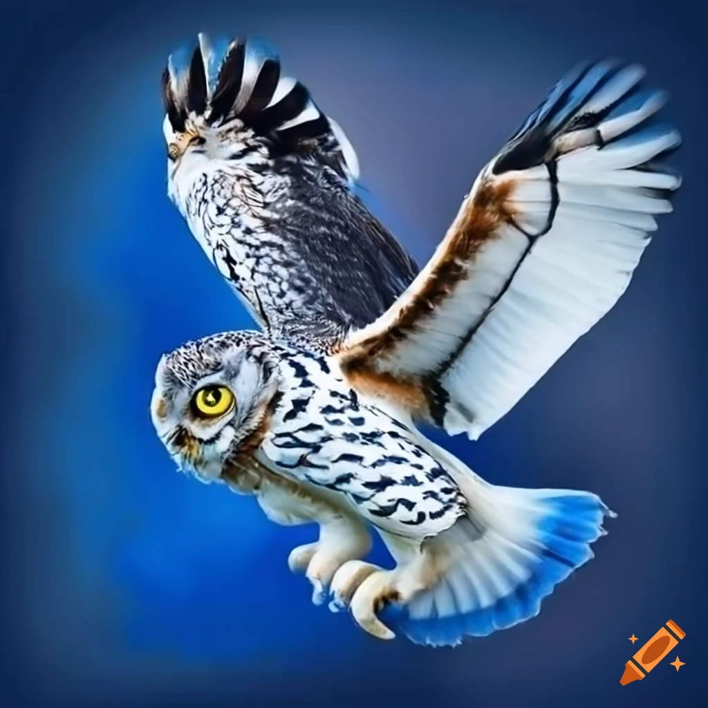 Image of an owl playing football on craiyon