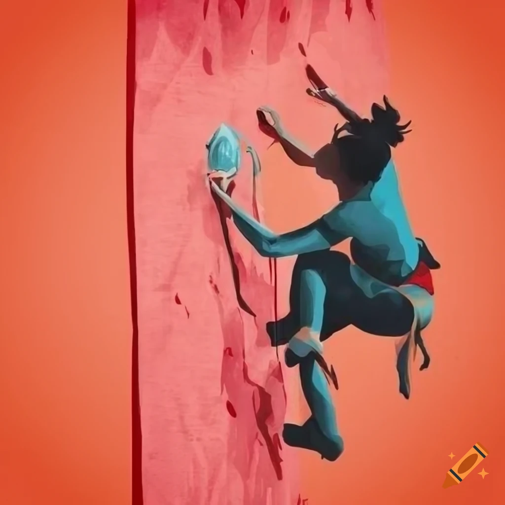 T-shirt design with rock climbing theme