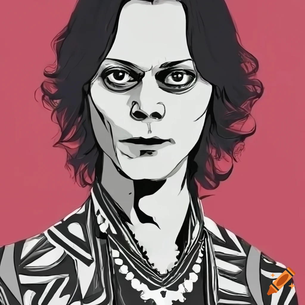 illustration of Ville Valo in Kuroshitsuji style