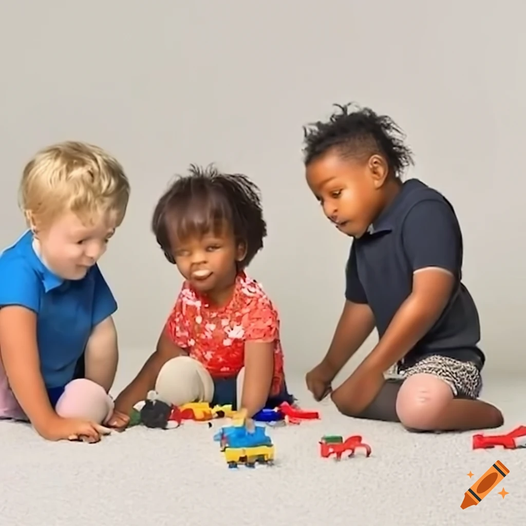 Multiracial children playing together