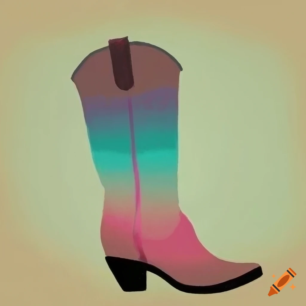 illustration of pastel cowgirl boots