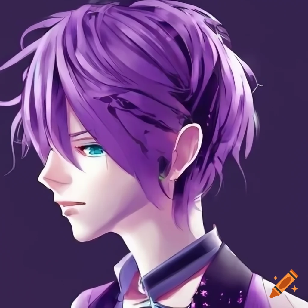 vocaloid boy with purple hair