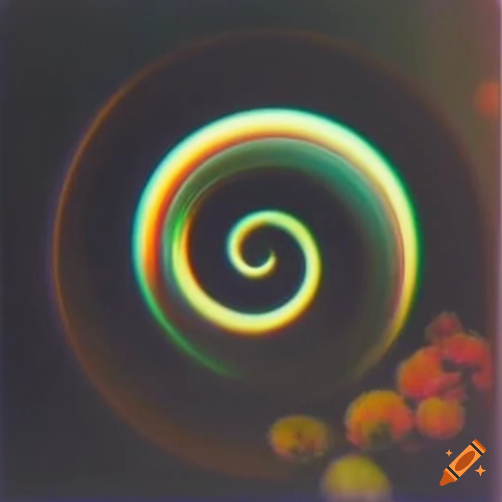 Abstract glitch artwork of a spiral of mud and dirt on Craiyon