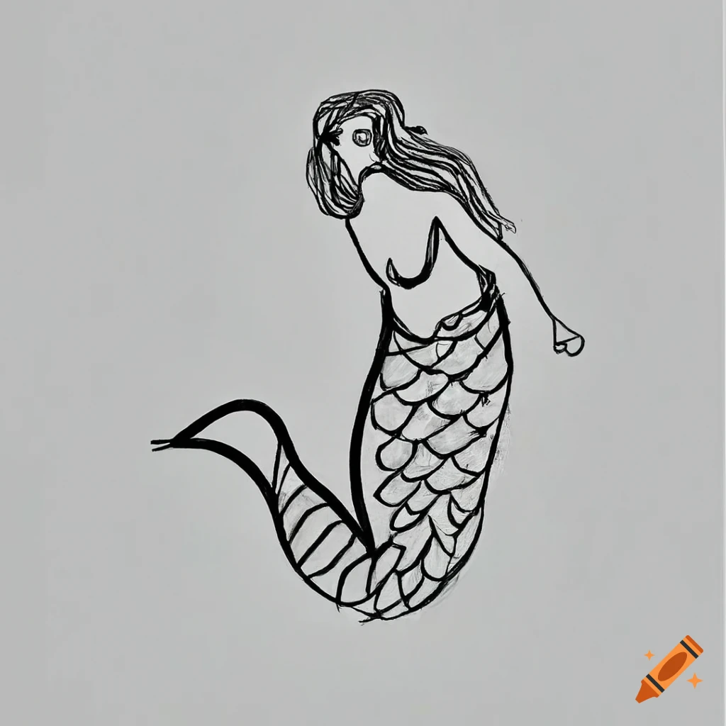 How To Draw a Mermaid Easy Printable Lesson For Kids | Kids Activities Blog