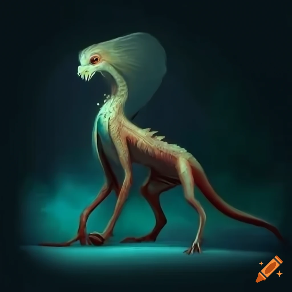 painting of a graceful quadrapedal creature