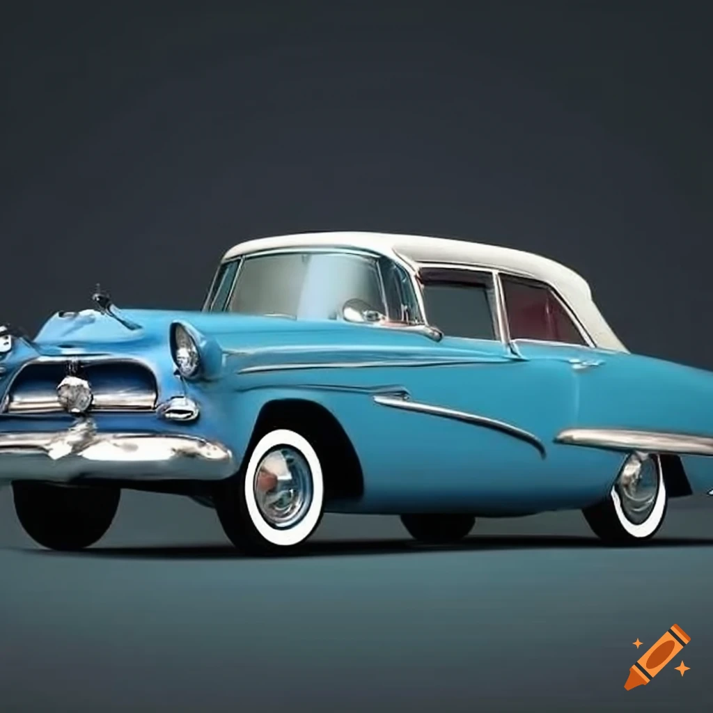 1956 blue and white 4 door dodge