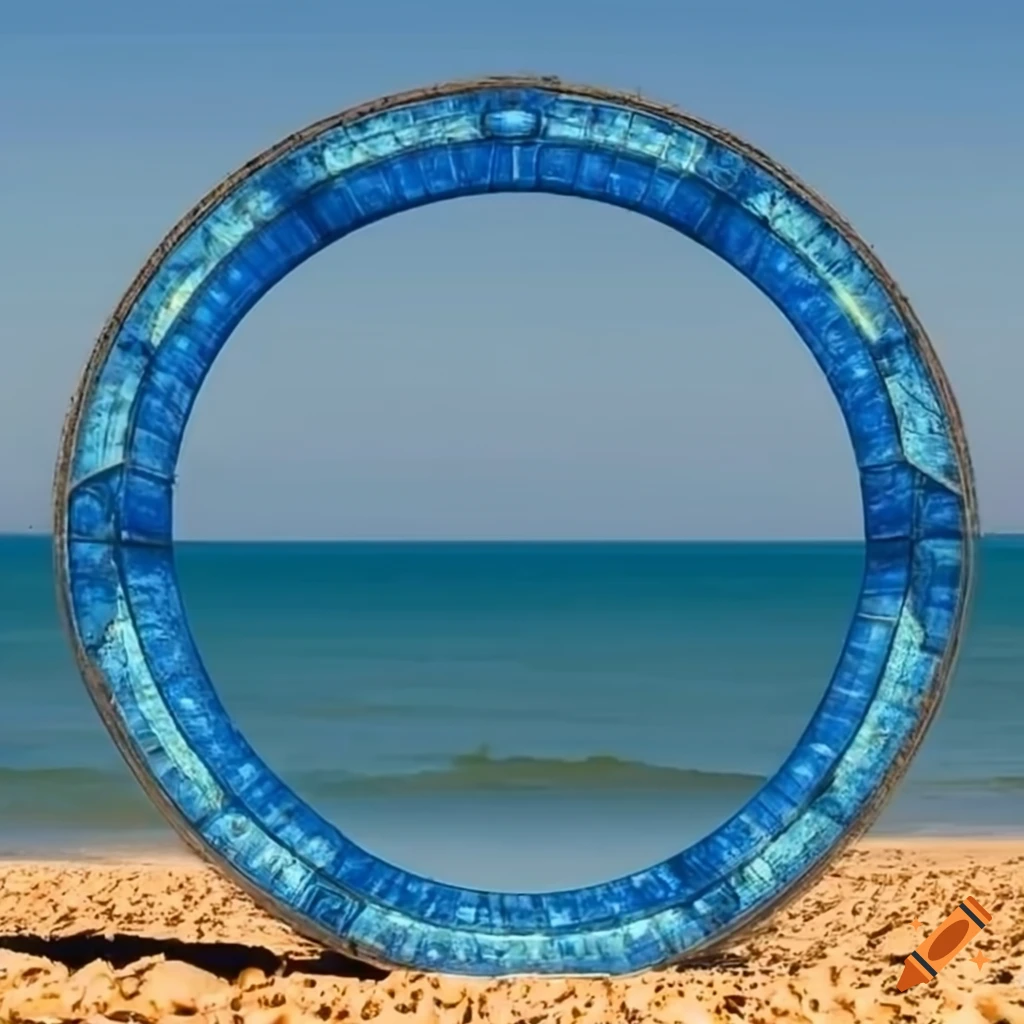 blue holographic ring emerging from futuristic machine, magic inspired  artwork on Craiyon
