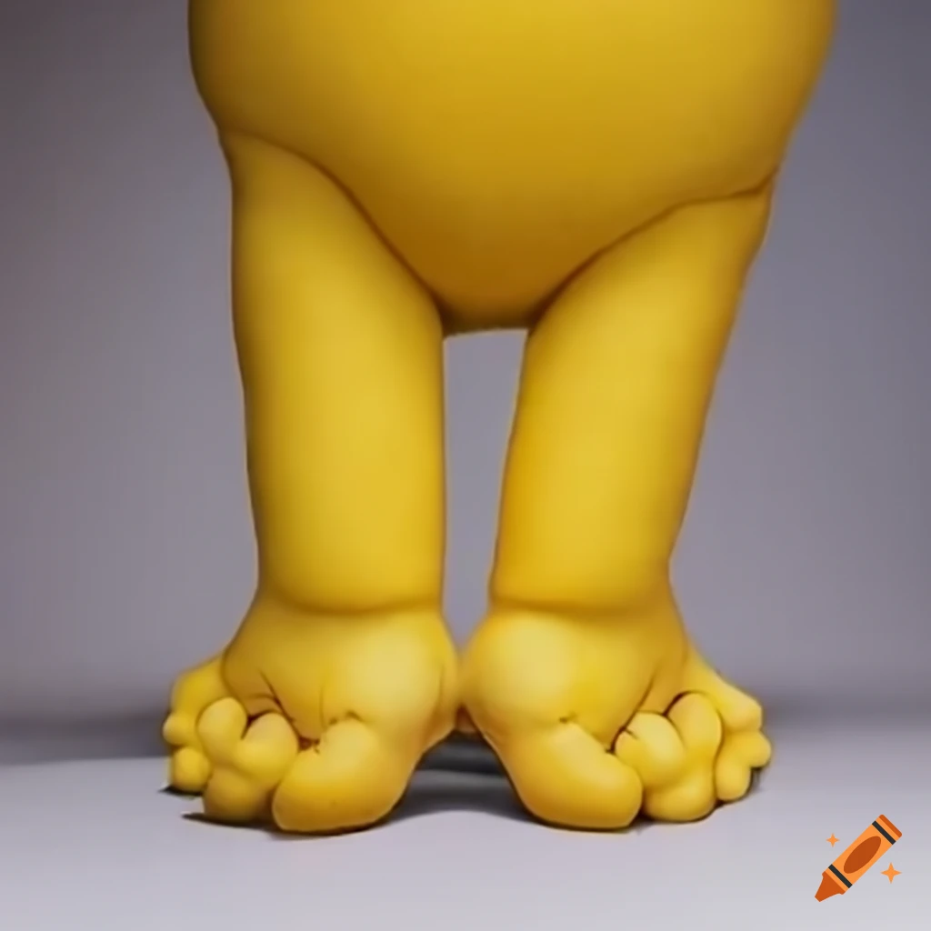 close-up of Winnie the Pooh's yellow bear feet