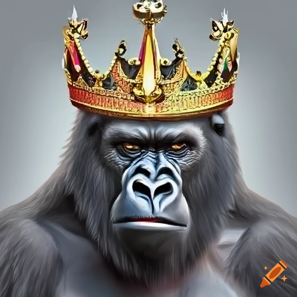 Gorilla wearing a christmas hat on Craiyon