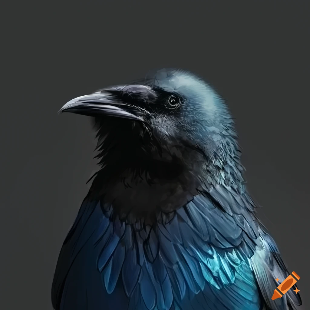 image of a cyan crow