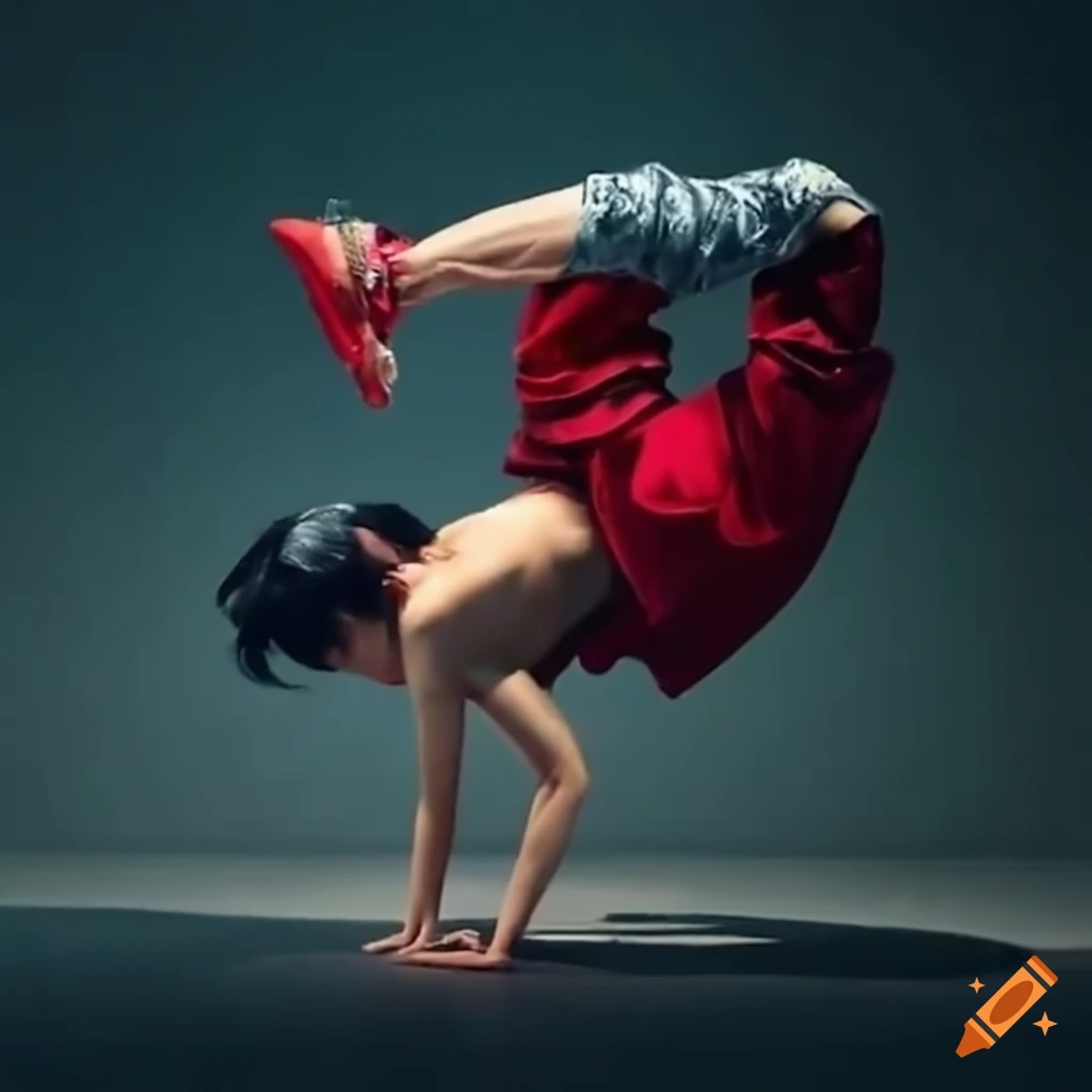 Chinese breakdancer showcasing incredible moves