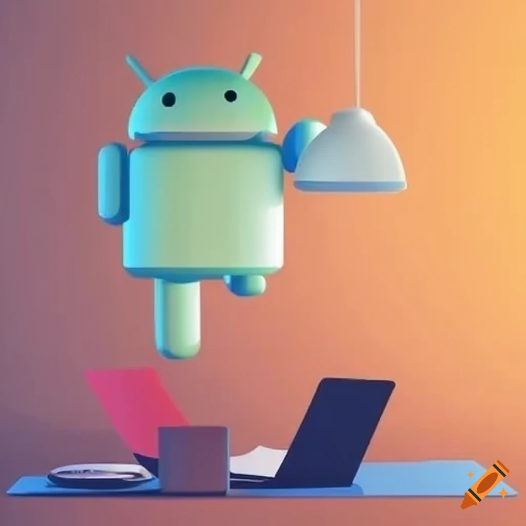 Android App Programmer In A Minimalist Workspace On Craiyon