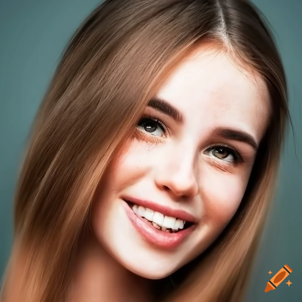 portrait of a smiling young woman with freckles