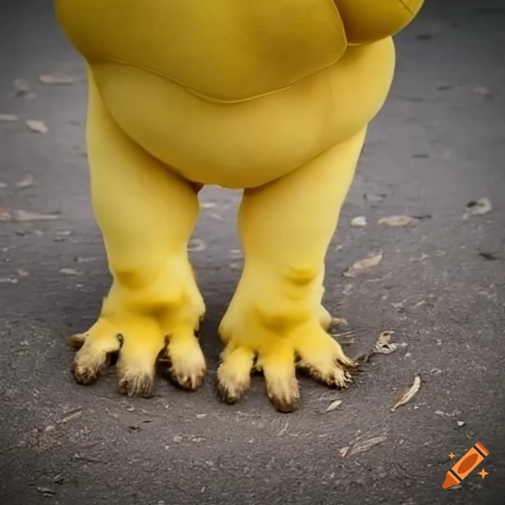close-up of Winnie the Pooh's feet