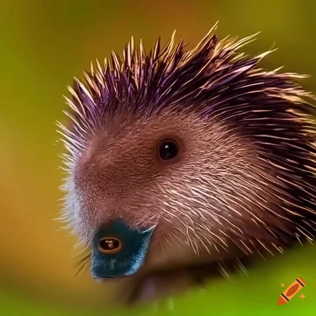 image of a porcupine-duck hybrid creature