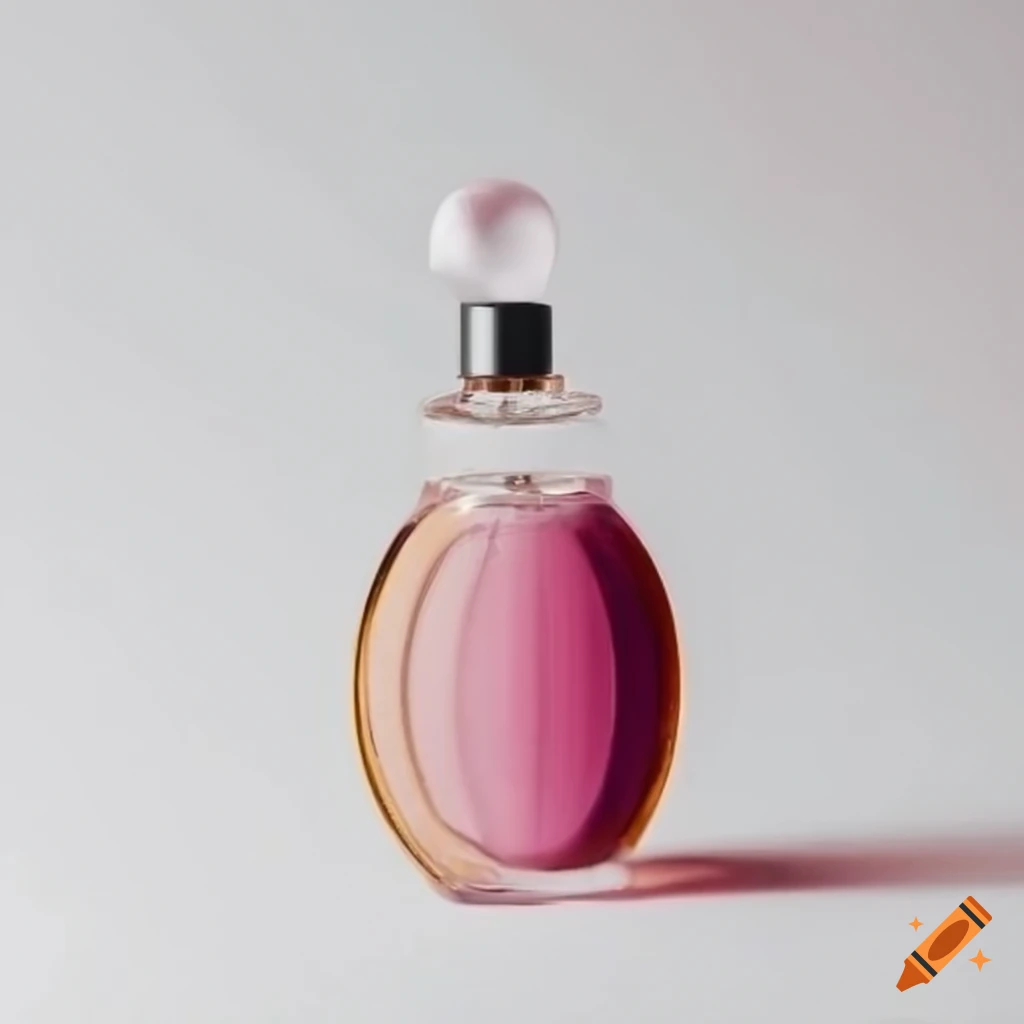 Minimalistic perfume bottles on white background on craiyon
