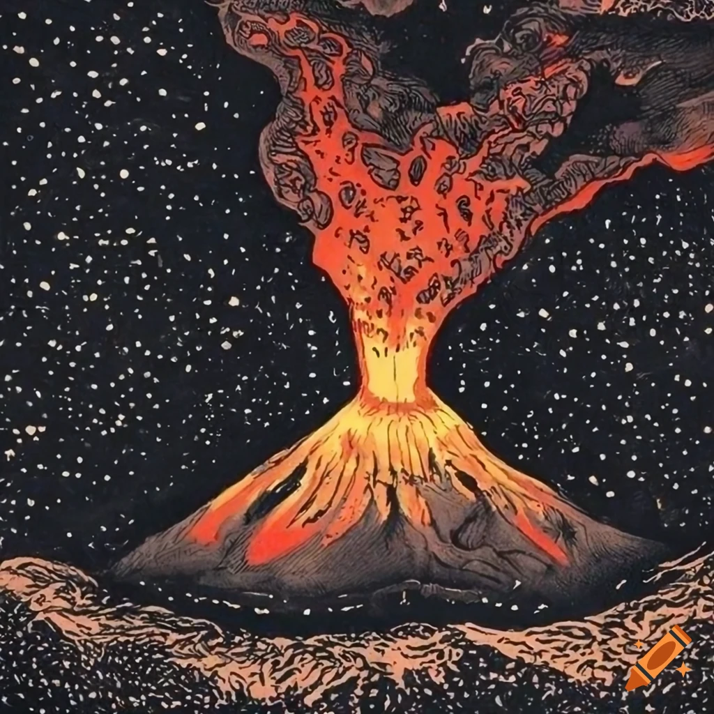 How to Draw a Volcano - A Realistic Volcano Drawing Tutorial