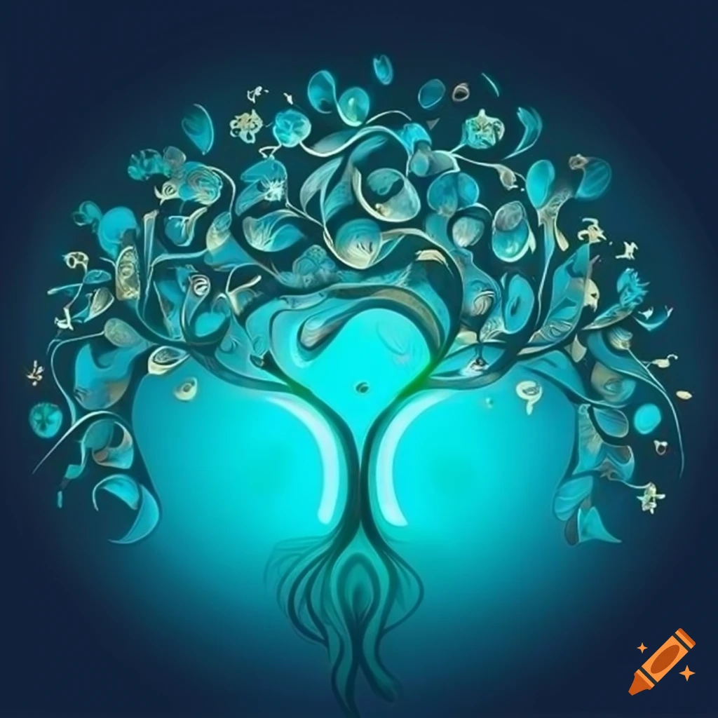 Elegant Turquoise Tree Of Life Branding Design elegant-turquoise-tree-of-life-branding-design