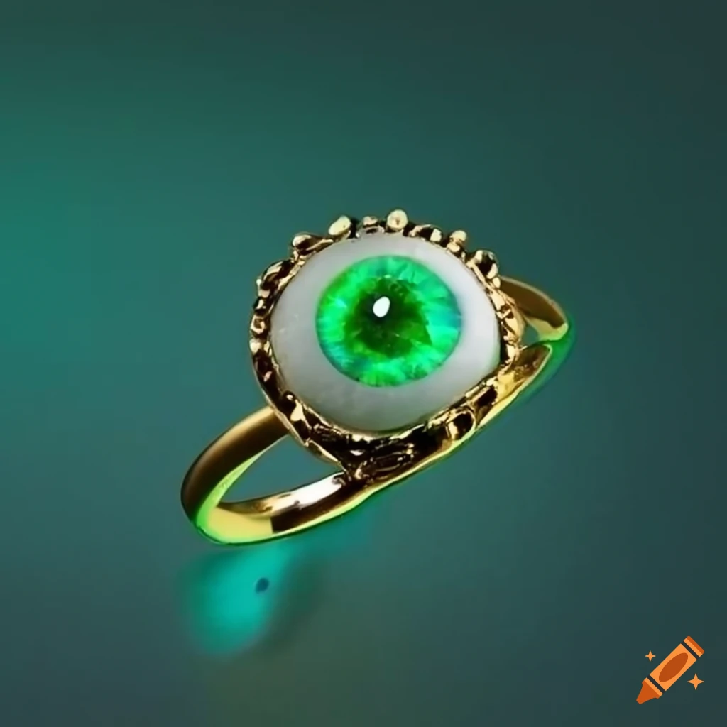 Green eye ring on Craiyon