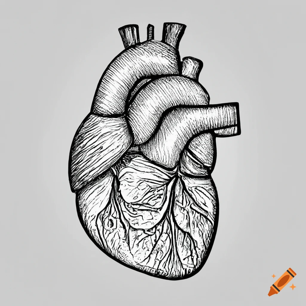 Premium Photo | A drawing of a human heart with the words heart on it-saigonsouth.com.vn