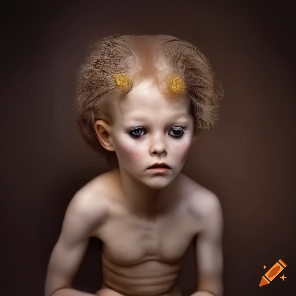Retro portrait of a child with an alien theme on Craiyon