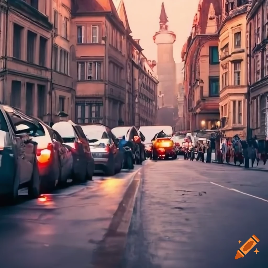 European Street Traffic Jam